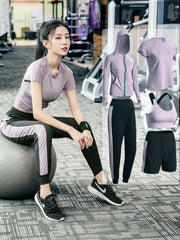 Sportanzug für Damen Herbst Winter Lockerer Netzstoff Prominente Sexy Figurformend Fitnessstudio Schnelltrocknend Laufen Professionell High-End Yoga Kleidung für Damen