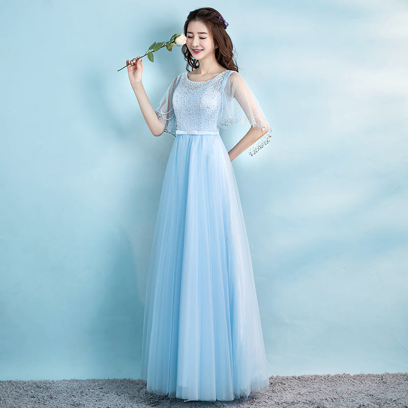 Banquet Evening Dress Female Spring New Fashion Annual Meeting Host Dress Chorus Performance Long Dress - kinko