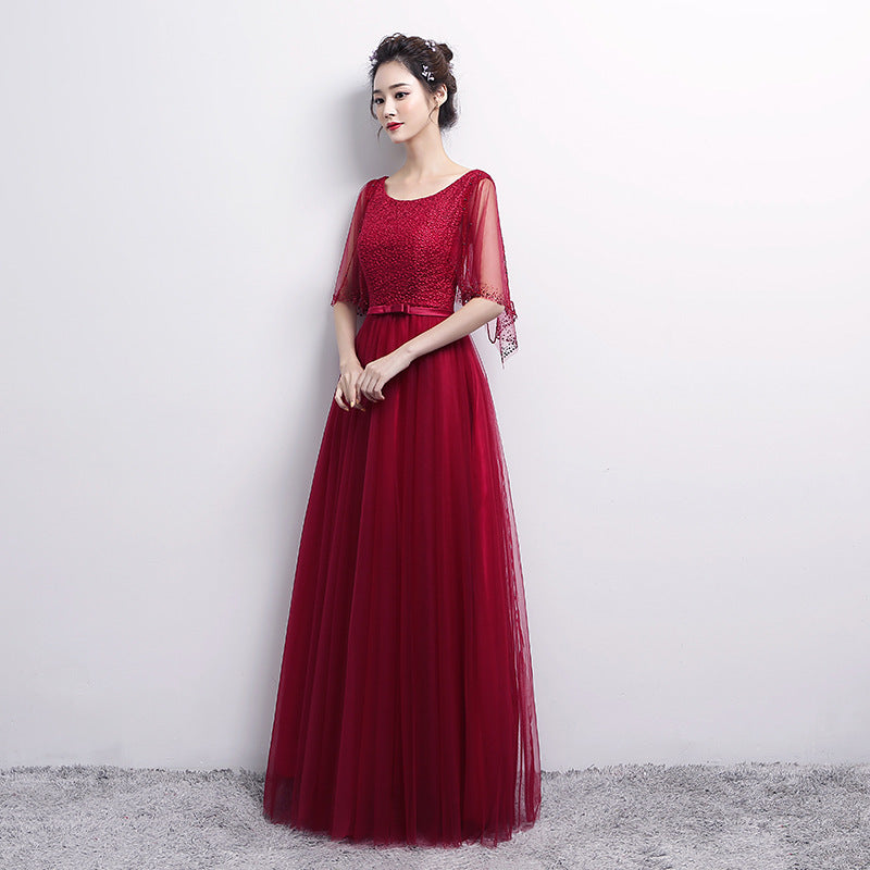 Banquet Evening Dress Female Spring New Fashion Annual Meeting Host Dress Chorus Performance Long Dress - kinko
