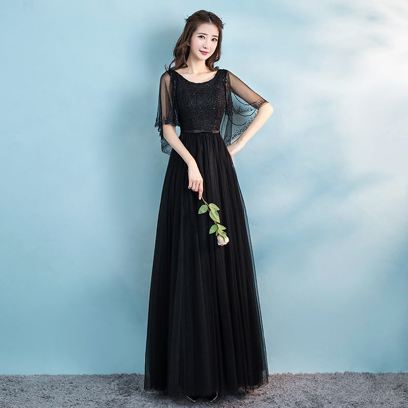 Banquet Evening Dress Female Spring New Fashion Annual Meeting Host Dress Chorus Performance Long Dress - kinko