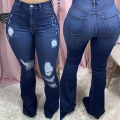 Fall Winter New Style Frayed Monkey Wash Jeans