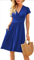 Ruffle Floral Dress Women Long Sleeve A Line Dresses - kinko