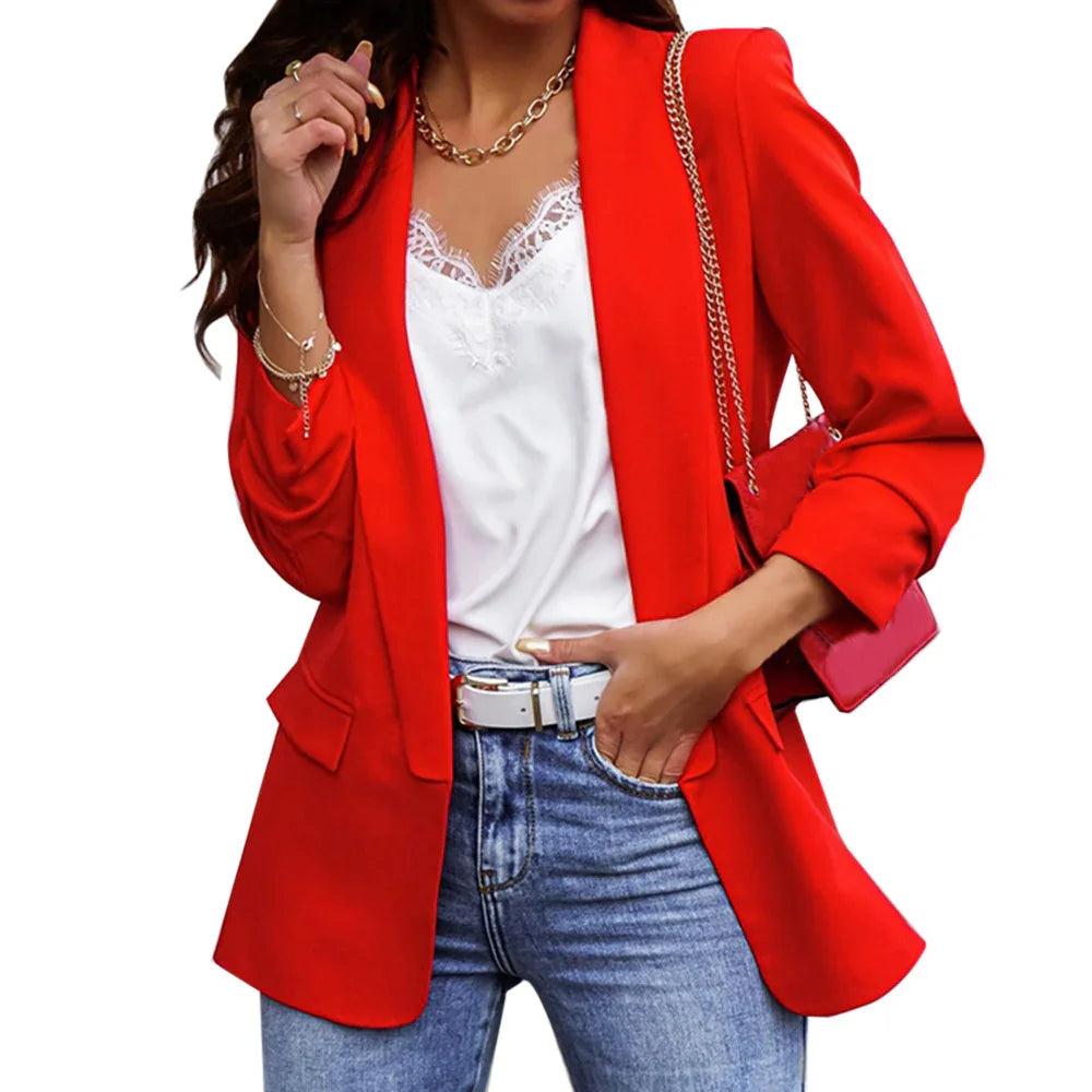 Elegant Blazer For Women Loose Blazer Jackets - kinko