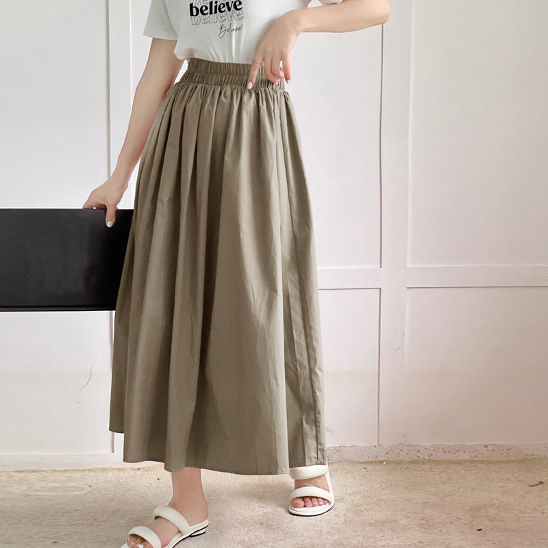 Skirt Pure Cotton Flared Pleated Swing - kinko