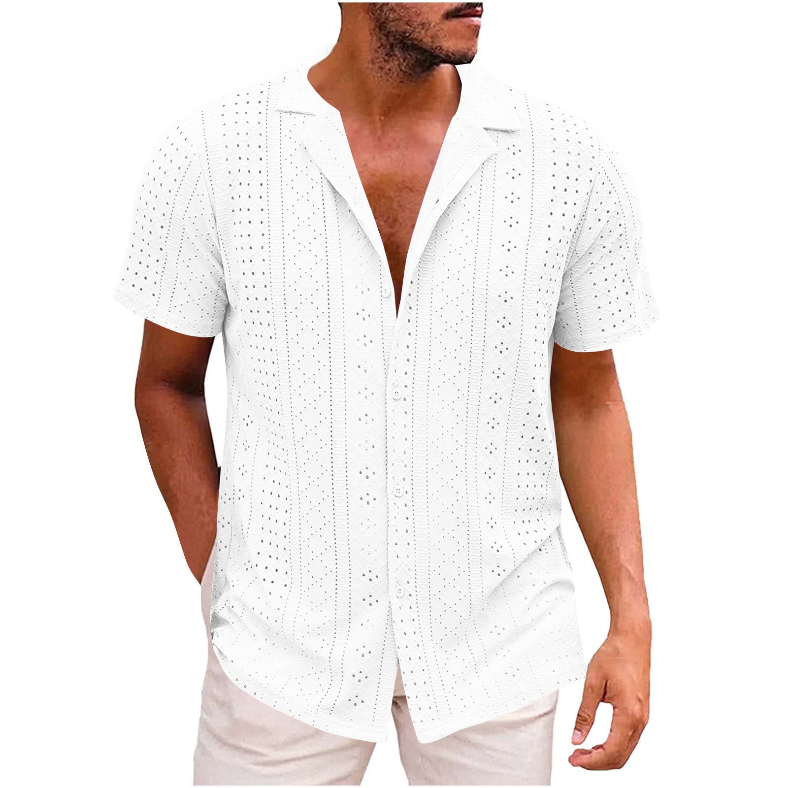 Breathable Lightweight Lapel Men's Casual Shirt - kinko
