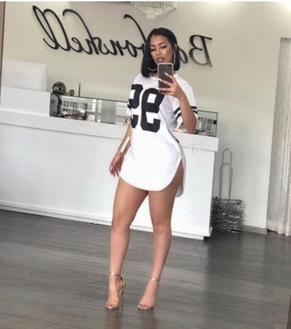 Printed Short Sleeved Mini Dresses Casual - kinko