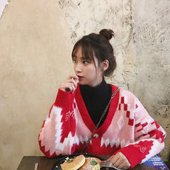 Sweater Jacket Women's Knitted Tops For Fall/Winter Loose Wear