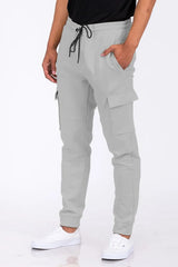 WEIV Men's Full Size Cargo Jogger Sweats Plus Size - kinko