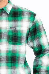 WEIV Men's Full Size Plaid Long Sleeve Flannel Shirt Plus Size - kinko