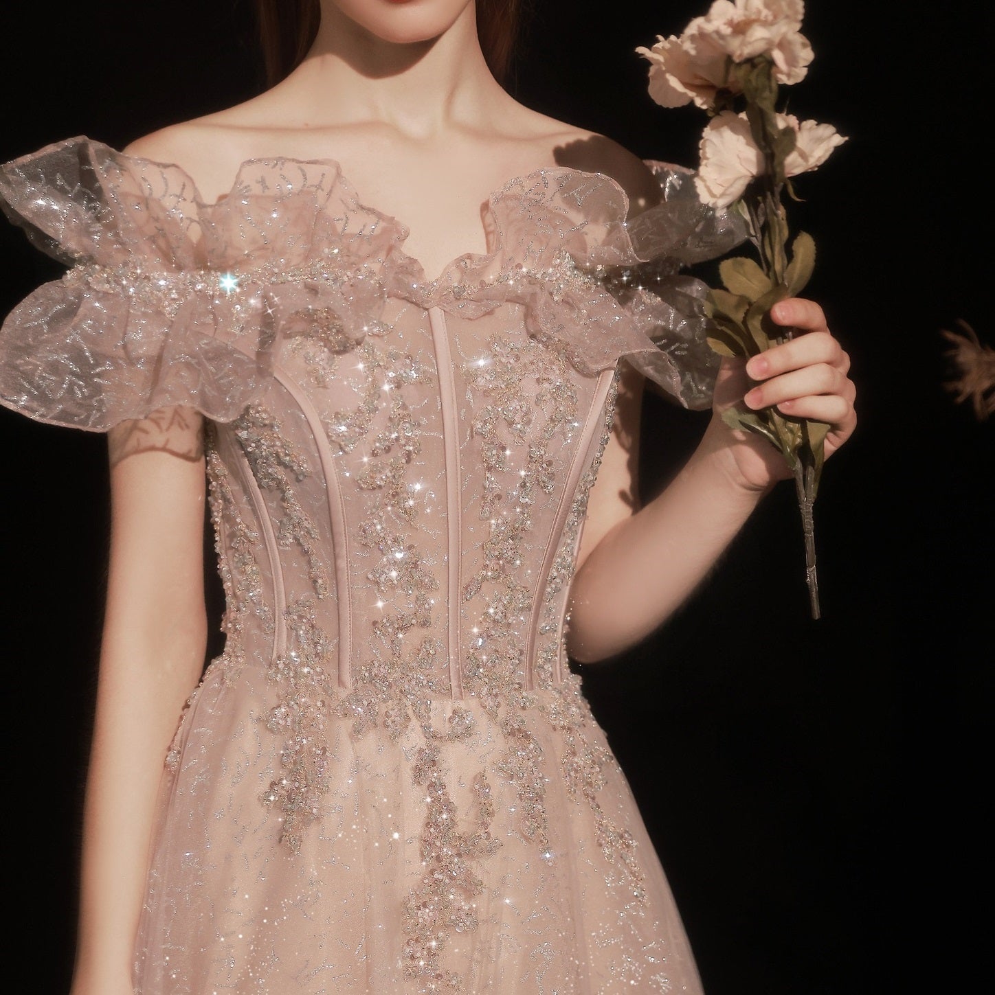 Women's Off Shoulder Dinner Dress - kinko