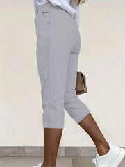 Pleated Detail Pants with Pockets - kinko