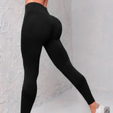 High Waist Seamless Yoga Pants Women's Solid Color Dot Striped Print Butt Lifting Leggings Fitness Running Sport Gym Legging Outfits - kinko