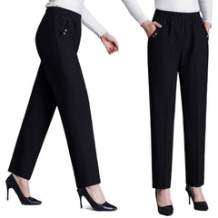 Spring And Autumn Middle-aged Mom Pants Straight-leg Trousers - kinko