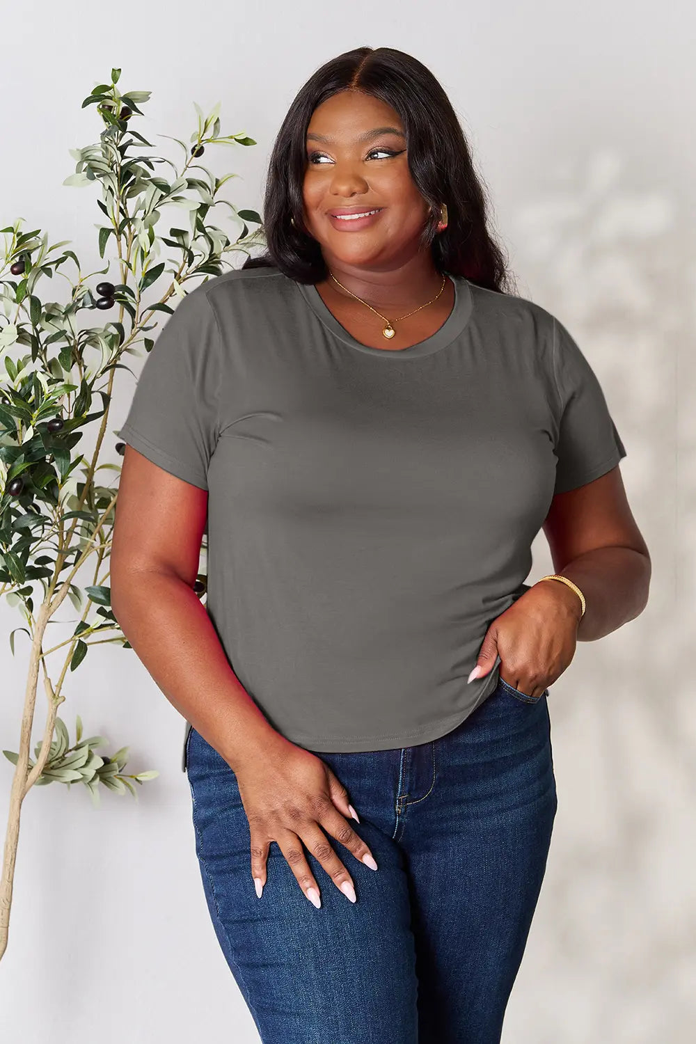 Basic Bae Full Size Round Neck Short Sleeve T-Shirt - kinko