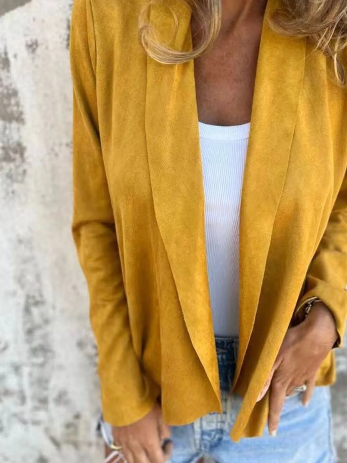 Full Size Open Front Casual Cardigan Plus Size - kinko