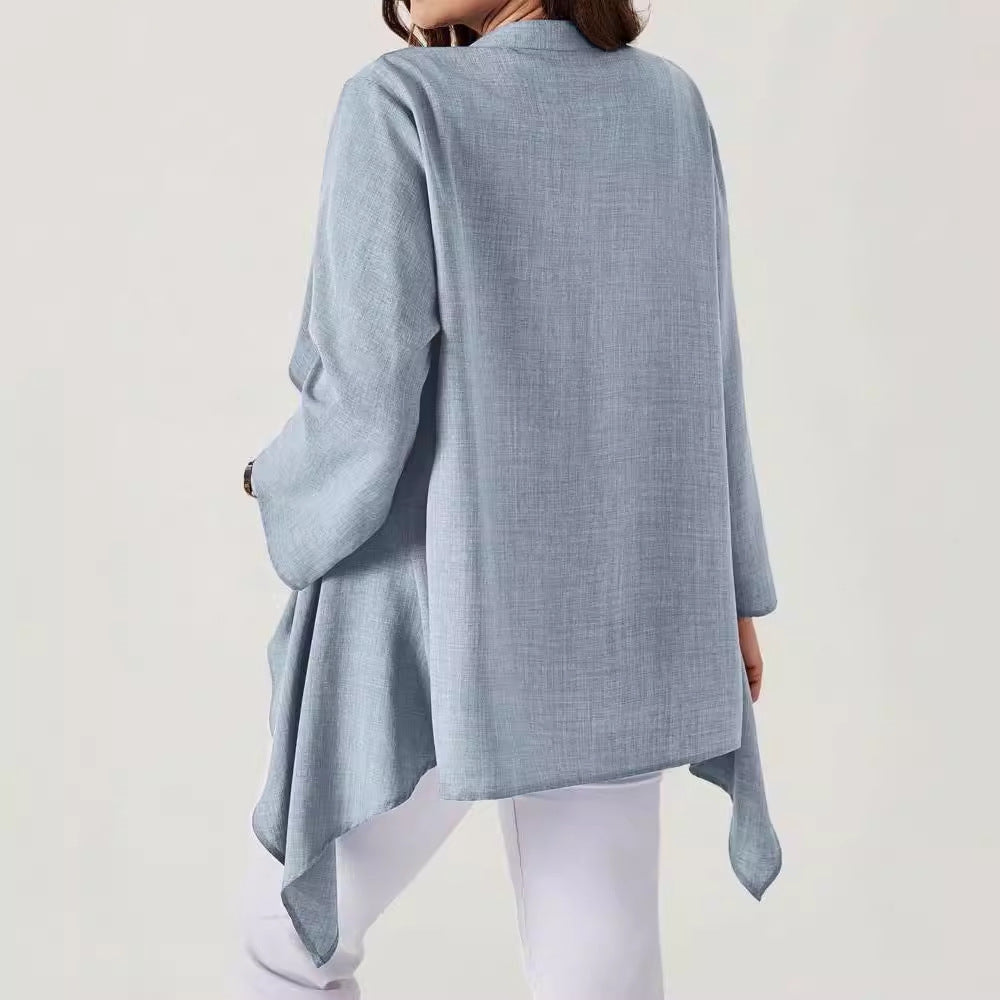 V-neck Thin Sleeve Jacket Cardigan For Women - kinko