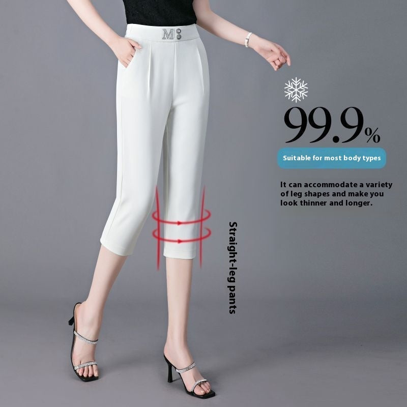 High Waist Thin Plus Size Casual Tappered Harem Pirate Shorts - kinko