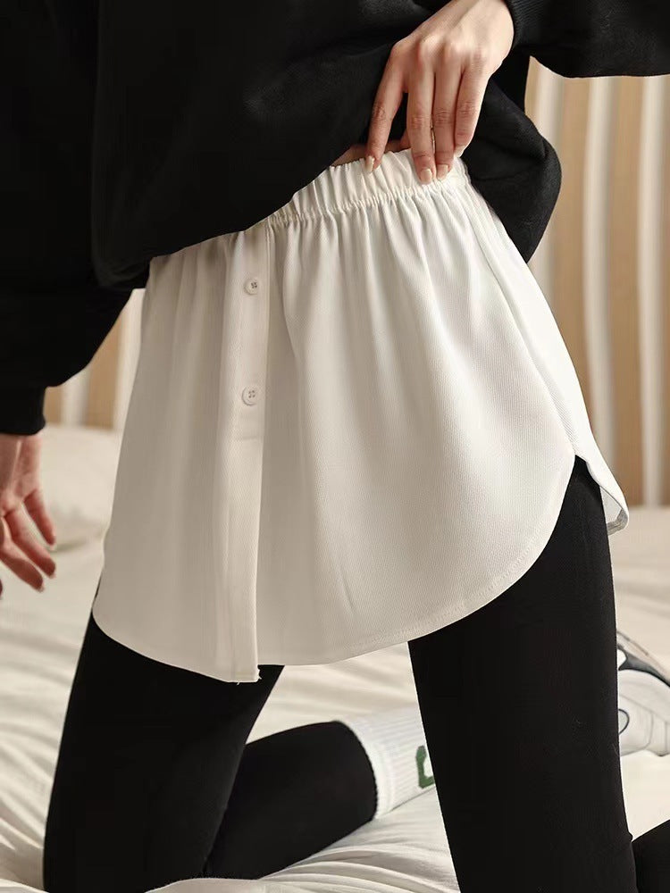 Winter Plus Size Inner Wear Bandage Dress With Sweater Bottoming Skirt - kinko