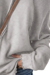 Exposed Seam Long Sleeve Sweatshirt - kinko