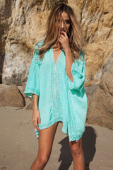 hot summer dresses women pareos beachwear dresses - kinko