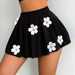 3D Flower Stretch Skirt Female Fashion European And American Style - kinko