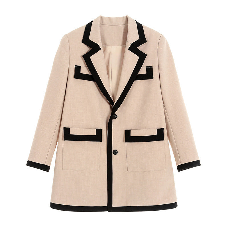Stitching fashionable Street Blazer suit for women - kinko