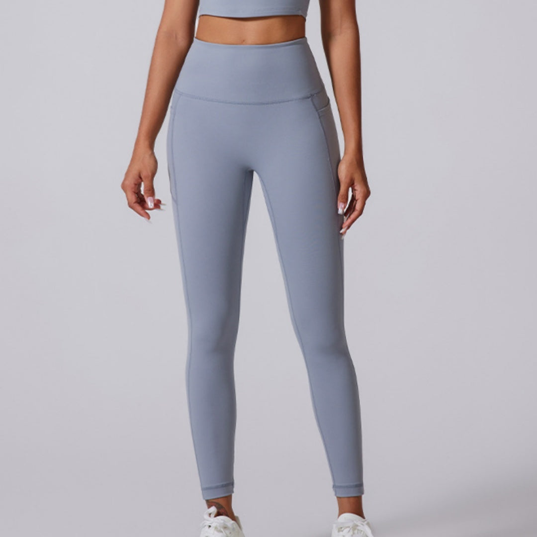 Double Pocket High Waist Yoga Trousers - kinko