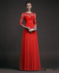 Long sleeve lace see-through dress - kinko