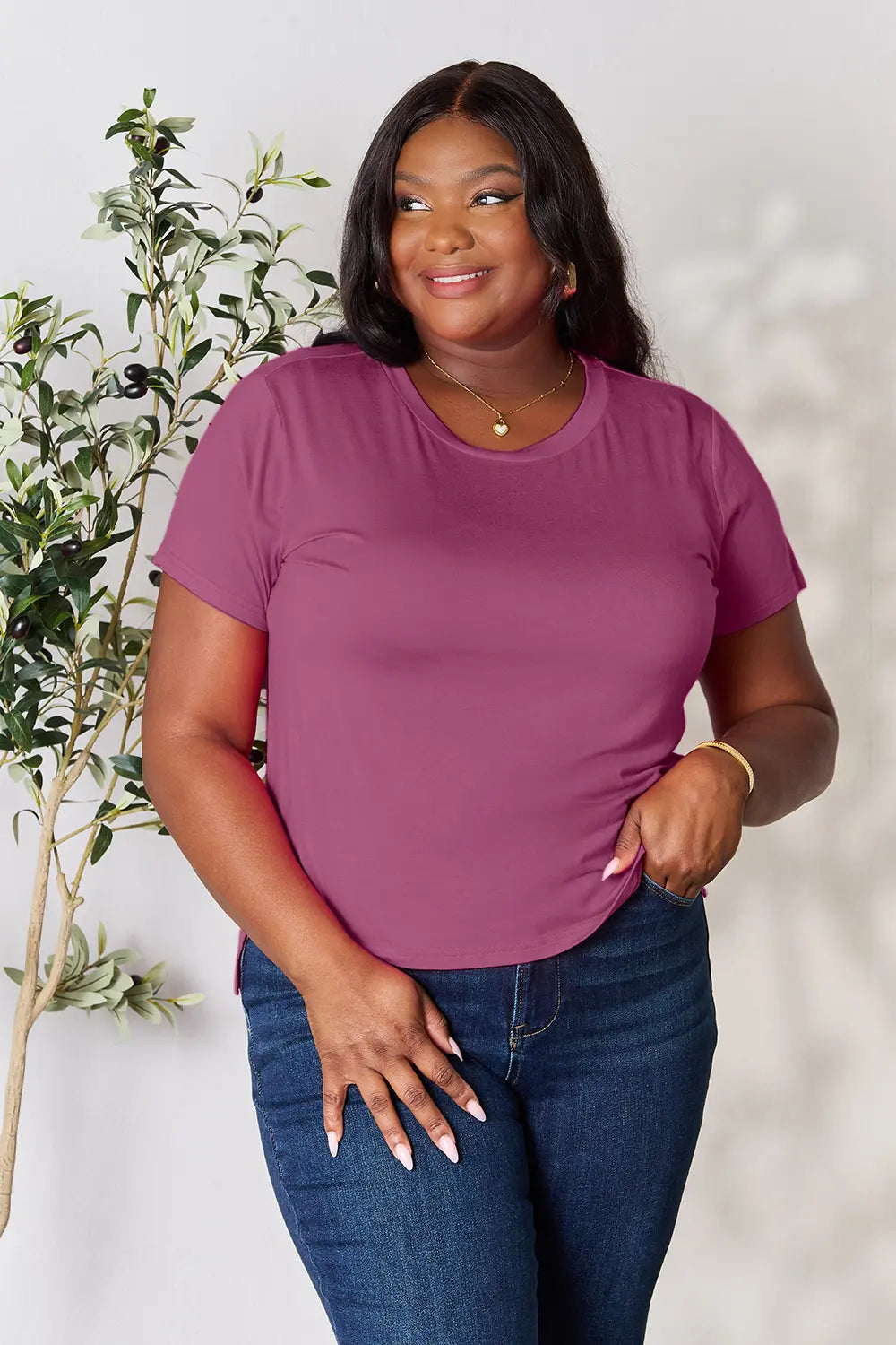 Basic Bae Full Size Round Neck Short Sleeve T-Shirt - kinko