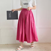 Skirt Pure Cotton Flared Pleated Swing - kinko