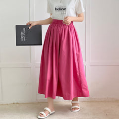 Skirt Pure Cotton Flared Pleated Swing - kinko