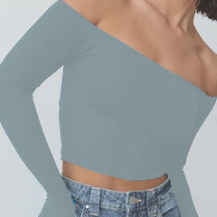 Long-sleeved Women's Off-shoulder Clothing - kinko