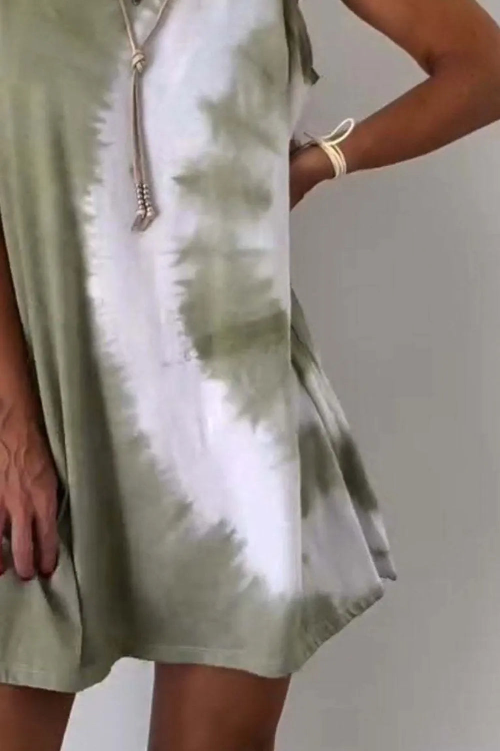 Full Size Tie-Dye Sleeveless Mini Tank Dress Plus Size - kinko