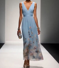 Evening Gown Elegant V-neck Cross-border Dress - kinko