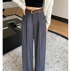 New High Waist Drooping Suit Pants Women - kinko