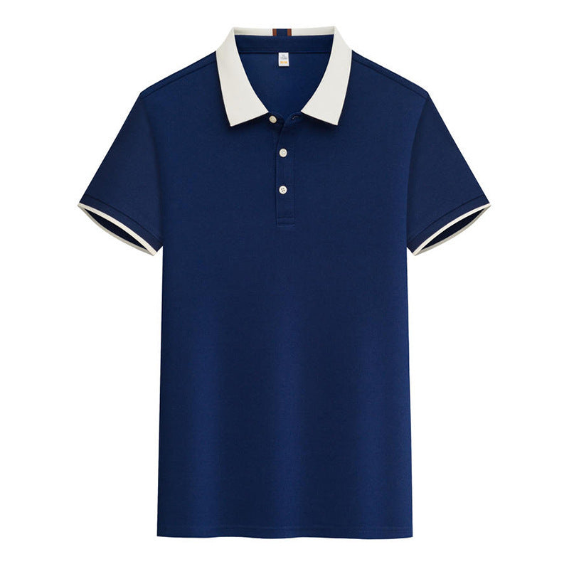 Contrast Color Lapels Polo Shirt - kinko