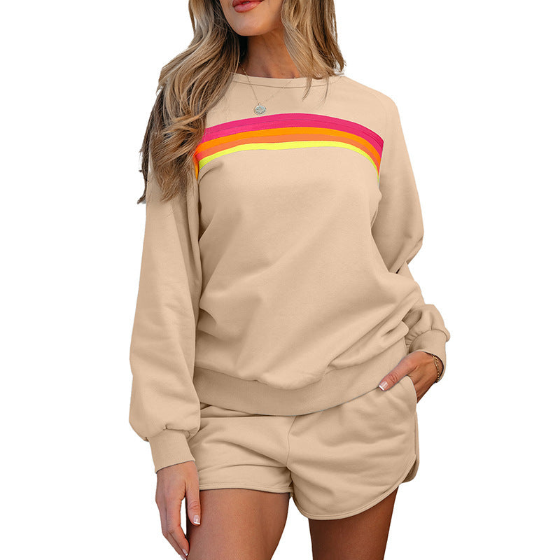 Fashion Trend Multicolor Long Sleeve Two-piece Set For Women - kinko