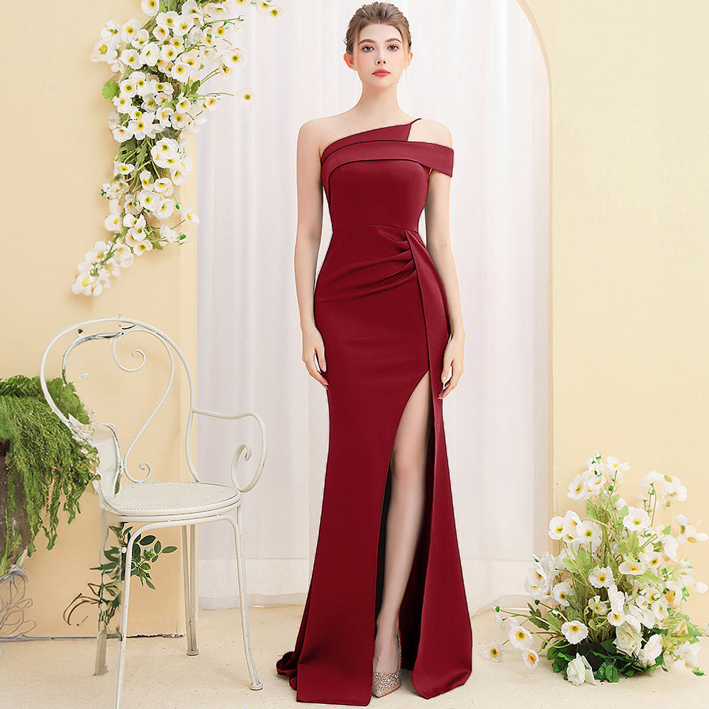 Female Temperament Ladies Banquet Long Fish Tail Dress - kinko