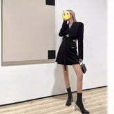 Women's Asymmetric Shoulder Fashion Blazer - kinko