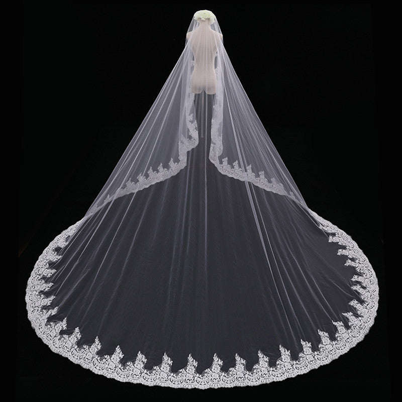 Bride Wedding Master Wedding Veil Long Long Tail - kinko