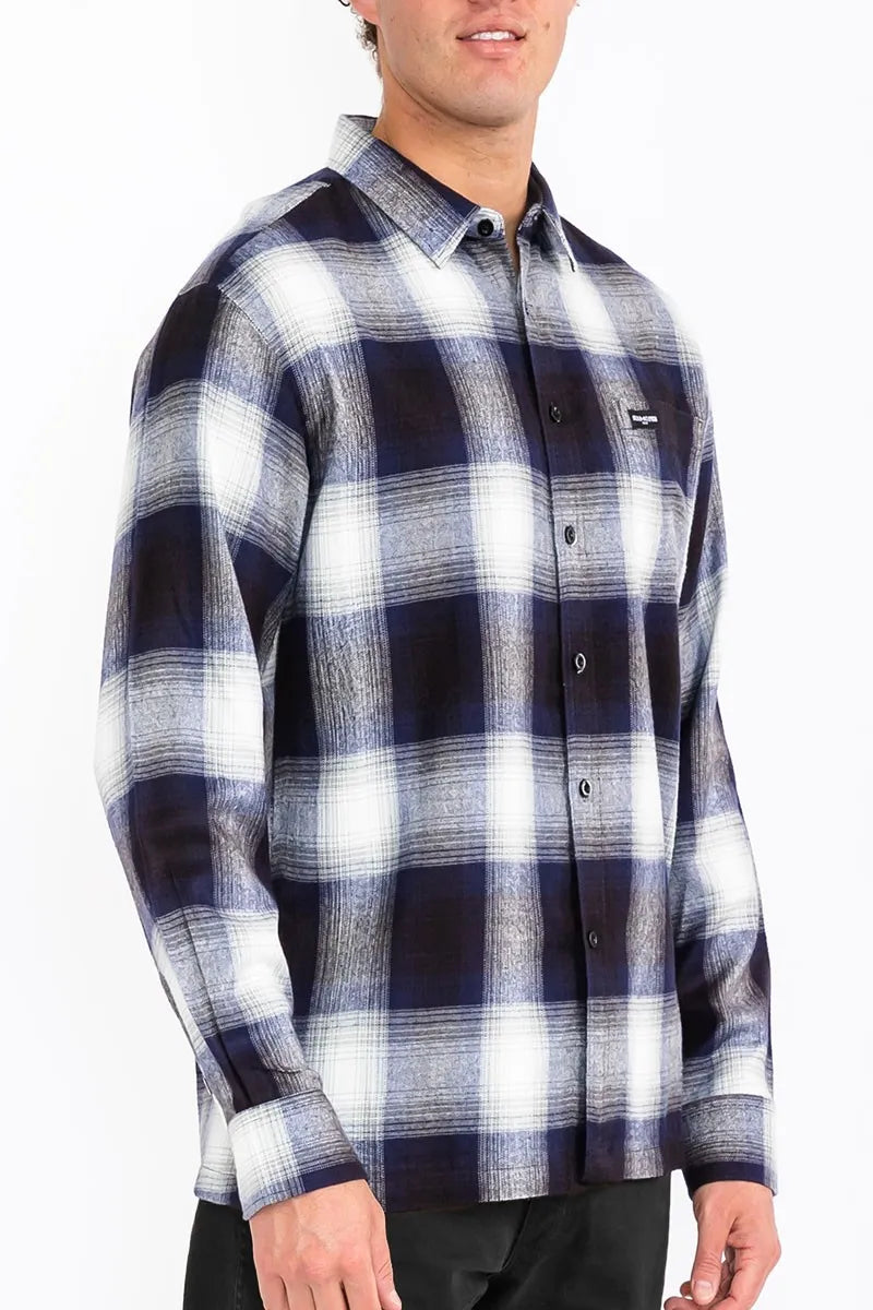 WEIV Men's Full Size Plaid Long Sleeve Flannel Shirt Plus Size - kinko
