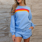 Fashion Trend Multicolor Long Sleeve Two-piece Set For Women - kinko