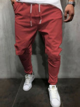 Men's Plus Size Drawstring Cropped Slim Pants - kinko