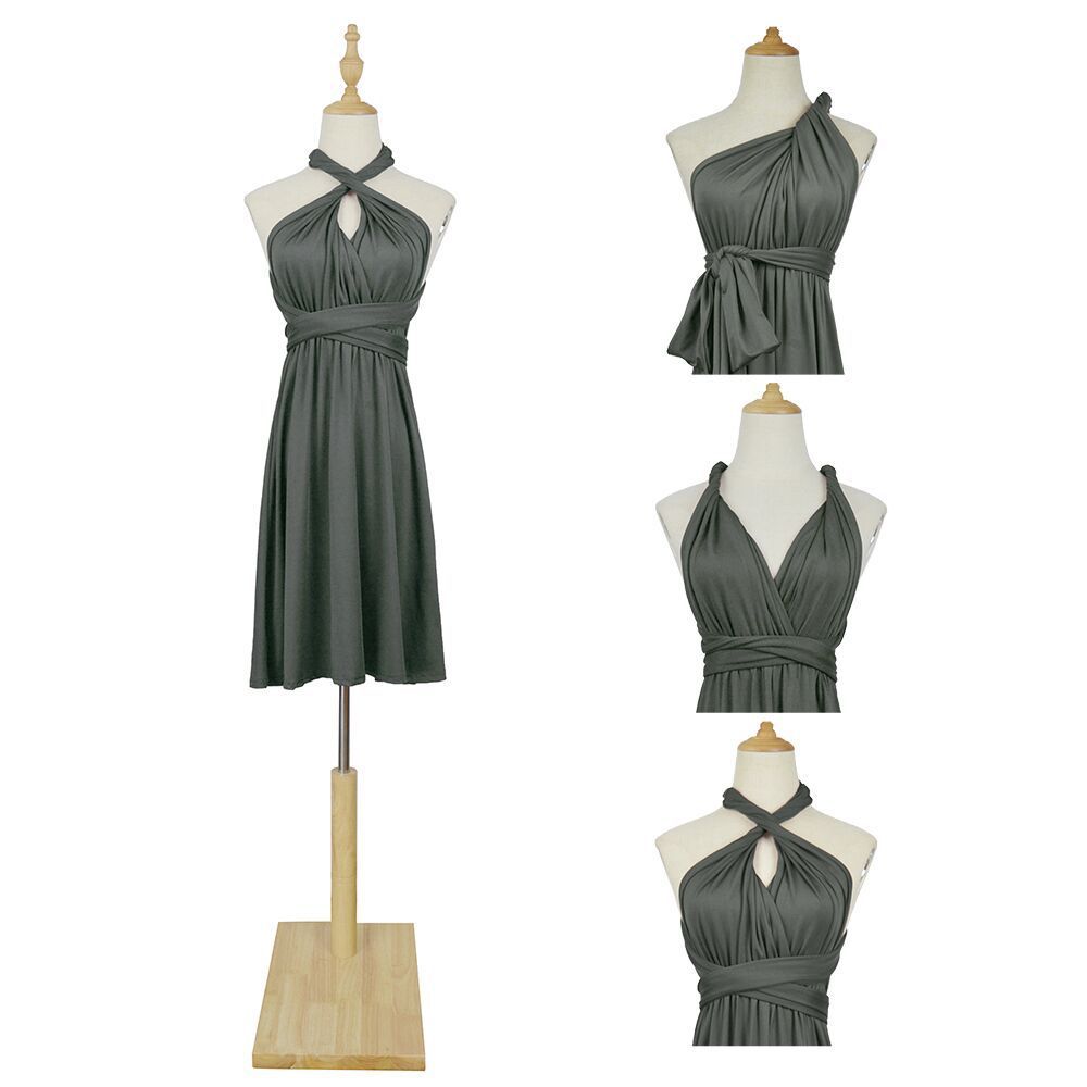 Multiple Wear Lace-up Plus Size Women's Clothing Dress - kinko