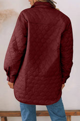 Snap Down Collared Winter Coat - kinko