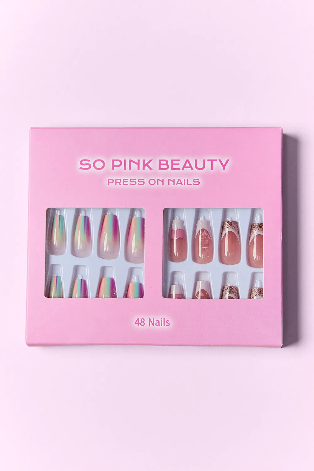 SO PINK BEAUTY Press On Nails 2 Packs - kinko