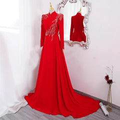 New Long Sleeve Formal Evening Party Dress - kinko