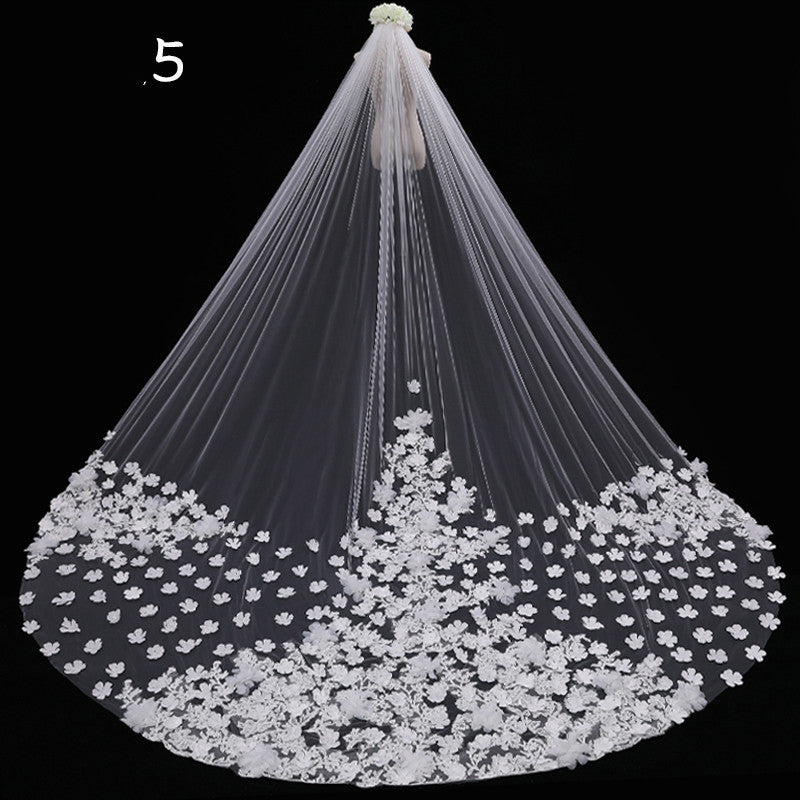 Bride Wedding Master Wedding Veil Long Long Tail - kinko