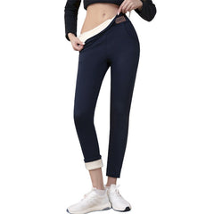 Plus Size Fleece-lined Thicker Cashmere Leggings - kinko