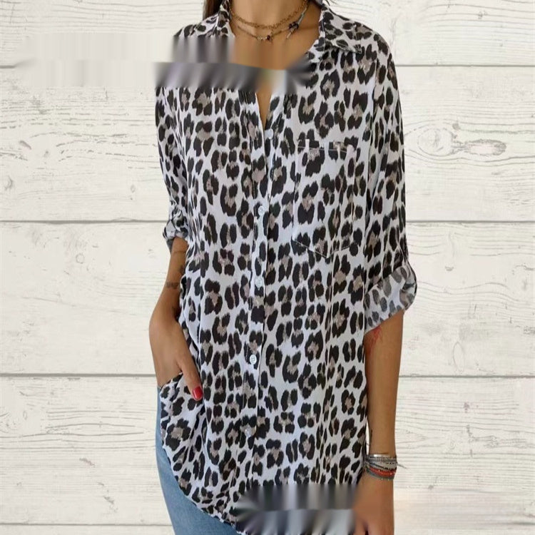 Shirt Mid-sleeve Fashion Casual Polo Collar Women's Shirt - kinko